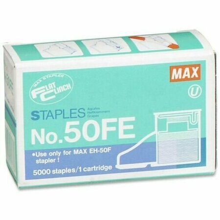 MAX USA Max 50FE, STAPLE CARTRIDGE, 0.31in LEG, 0.5in CROWN, STEEL, 5000PK MXB50FE